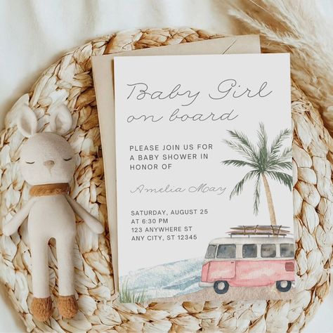 Baby on board! 🌊 🏄‍♂️ Surfs up, a beach baby is on the way! The perfect beach vibes baby shower bundle for the soon to be surf babies 🩵🩷 Both boy & girl designs to choose from! ✌️ #beachbaby #beachbabies #babyshowerideas #babyshowertheme #beachbabyshower Surfer Baby Shower, Ocean Baby Shower Theme, Surfer Baby, Surf Baby, Ocean Baby Showers, Beach Baby Showers, Baby Theme, Baby Printables, Summer Baby Shower