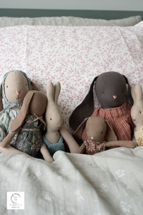 Hop on over to meet the bunny & rabbit family.  They make the perfect birthday gift for someone special or a christening gift. Sign up to our newsletter to get 10% off your first order, secret discounts through the year and hear about our giveaways Maileg Rabbits, Maileg Bunny, Rabbit Family, Rabbit Collection, Bunny Dress, Vintage Rabbit, Floral Shoes, The Bunny, Pretty Dress