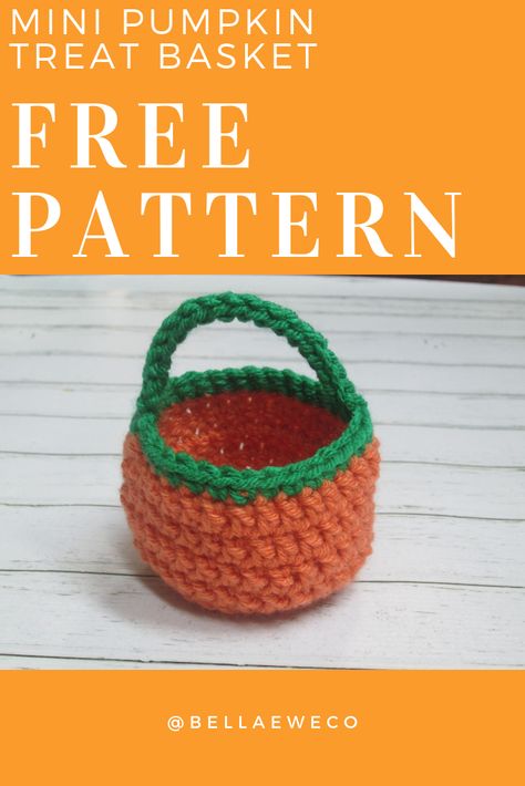 Crochet Pumpkin Trick Or Treat Bag, Crochet Pumpkin Candy Holder, Crochet Pumpkin Treat Bags, Crochet Mini Halloween Treat Bags, Crochet Halloween Gift Bags, Crochet Halloween Treat Bag Patterns Free, Crochet Pumpkin Basket, Crochet Halloween Bags Free Pattern, Crochet Pumpkin Bag