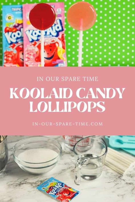 Check out these fun Koolaid Hard Candy Lollipops! Try my easy Koolaid candy recipe and make homemade lollipops for the kids. Koolaid Candy, Homemade Suckers, Hard Candy Recipe, Lollipops Recipe, Homemade Lollipops, Valentine Sweets, Hard Candy Recipes, Hard Candy Molds, Lollipop Recipe