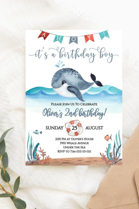 Ocean Theme Birthday Party, Fish Birthday Party, Fish Birthday, Whale Birthday, Ocean Theme Birthday, Nautical Themed Party, Ocean Party, Sea Birthday, Fishing Theme