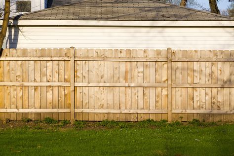 Installing a wood fence increases property value and gives you privacy. Learn how to install a wood fence by yourself the best way—using fence panels. Living Privacy Fences, Fence With Lattice Top, Wood Fence Installation, Dog Ear Fence, Wood Privacy Fence, Cheap Fence, Fencing Material, Fence Styles, Types Of Fences