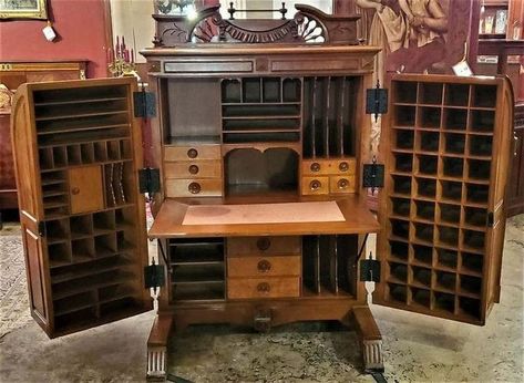 Fly Tying Desk, Iron Hardware, Antique Desk, Smithsonian Institution, Wooden Desk, Beautiful Furniture, The Desk, Unique Furniture, Diy Wood Projects