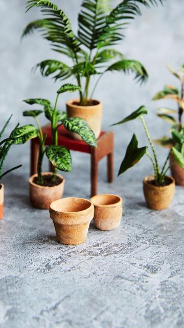 Air Dry Clay Plant Pots, Miniature Terracotta Pots, Terracotta Texture, Air Dry Polymer Clay, Clay Plant Pots, Lemon Art, Dollhouse Miniature Tutorials, Miniature Tutorials, Silicone Moulds