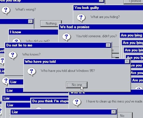 Your old discarded Windows 95 computer is stalking you | Dangerous Minds The Oregon Trail, Windows 95, Old Computers, Lie To Me, Whats Wrong, You Lied, Blue Aesthetic, Writing Inspiration, Beijing