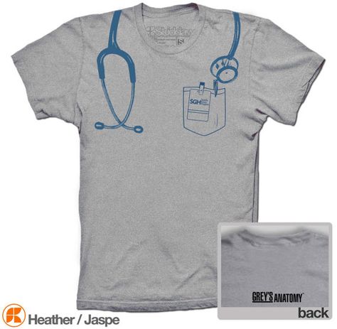 Doctor Tshirt Ideas, Seattle Grace Hospital, Pediatric Scrubs, Greys Anatomy Shirts, Medical Stickers, Tee Ideas, Graduation Shirt, Medical Logo, Unique Products Design