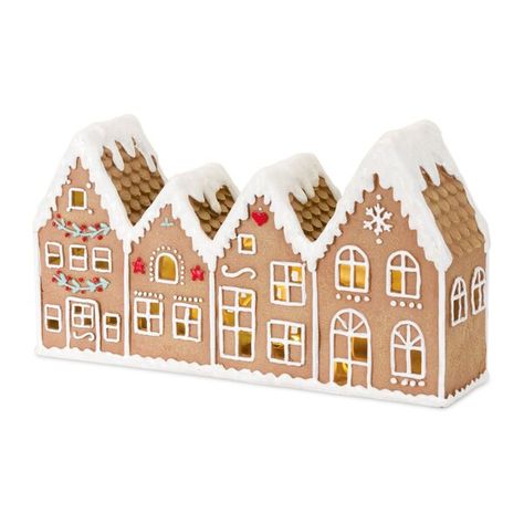 Ceramic Gingerbread House, White Gingerbread House, Kids Crafts Ornaments, Gingerbread Train, Realistic Artificial Christmas Trees, Festive Centerpieces, Christmas Tabletop Decor, White Icing, Christmas Gingerbread House