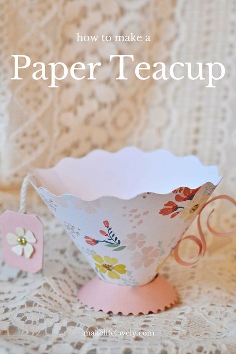 How to make a paper teacup Paper Teacup, Teacup Party, Decoration Communion, Tea Party Crafts, Cucumber Trellis Diy, Paper Tea Cups, Trellis Diy, Tea Crafts, Teacup Crafts