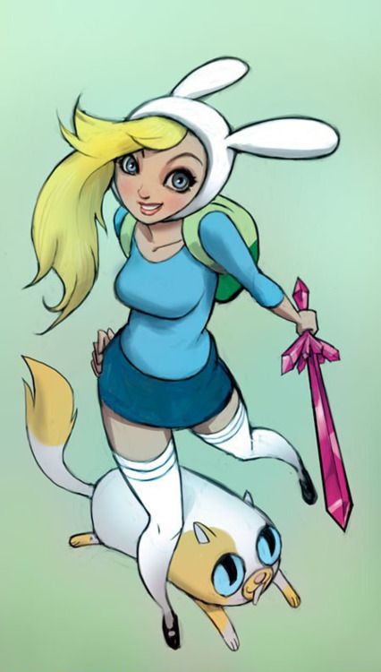 Fionna from Adventure Time! Fionna The Human, Fiona And Cake, Adventure Time Girls, Adventure Time Finn, Jake The Dogs, Adventure Time Art, Nerd Girl, Nerd Alert, Adventure Time