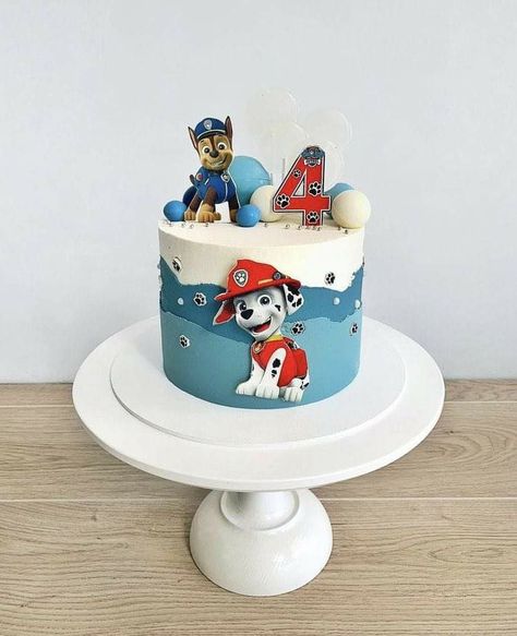 Cake Pes Patrul, Modern Paw Patrol Cake, Cake Patrol Paw, Patrol Paw Cake, Cake Paw Patrol Boy, Tort Paw Patrol, Paw Patrol Cake Ideas Boys, Tort Psi Patrol, Paw Patrol Cake Boy