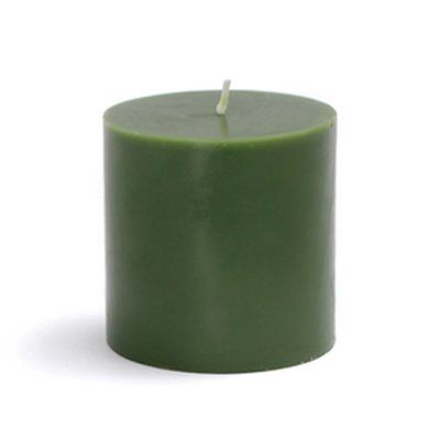 Green Pillar Candles, Square Pillar Candles, White Pillar Candles, Flickering Lights, Green Candle, Paraffin Wax, Pillar Candle, Outdoor Events, Candle Set