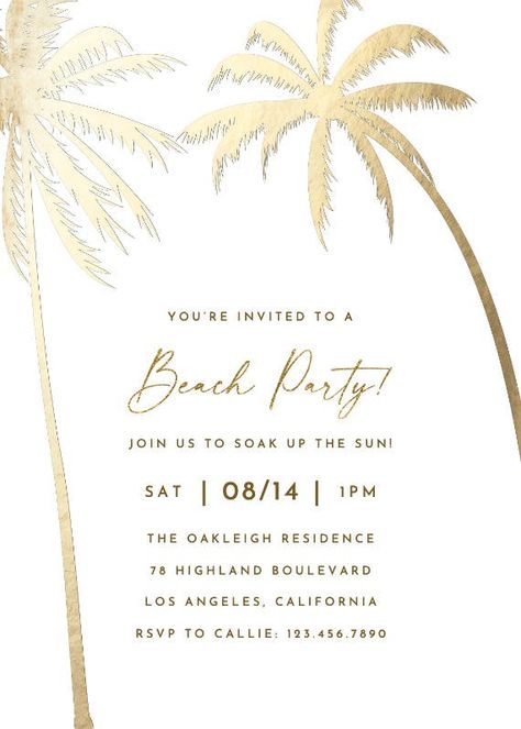 Palm trees - Invitación Para Pool Party | Greetings Island Invitaciones Pool Party, Pool Party Invitation Template, Party Invitation Design, Greetings Island, Pool Party Invitations, Party Invite Design, Summer Pool Party, Party Background, Summer Pool