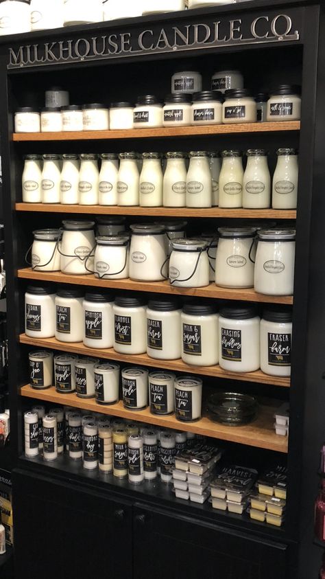 Milkhouse Candles Milkhouse Candles, Mall Shopping, Craft Show Ideas, Rose Gift, Christmas Wishlist, Shopping Mall, Liquor Cabinet, Gift Shop, Muse