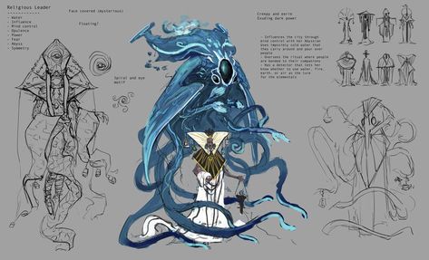 Water People Art, Water Priestess Art, Water Elemental Art, Elemental Concept Art, Water Spirit Art, Water Character Design, Water Priestess, Elemental Creature, Water Mage