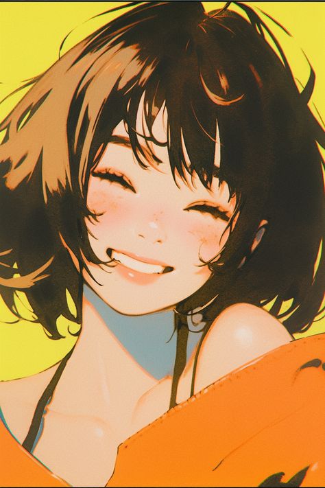 Smile Drawing, الفن الرقمي, Girl Smile, Have Inspiration, Digital Art Anime, 영감을 주는 캐릭터, Art Reference Photos, Cartoon Art Styles, Manga Girl