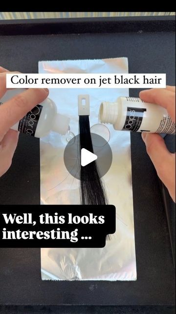 behindthechair.com on Instagram: "* Well, this looks interesting 🤔 ... 

color remover on jet black coloured hair 🎥 Repost by  @garo_terzian ❤️ w/ #coloroops (???) have y'all heard of it? 

——

 hair, haircolor, colorcorrection 

#color #hairhacks #colorremover #haircolorremover #haircolor #haircolor #haircolorist #viralhairtrend #btcgaro_terzian" Faded Black Hair Dye, Hair Dye Removal From Hair, Remove Black Hair Dye From Hair, How To Strip Color From Hair, Diy Grey Hair Dye At Home, How To Remove Black Hair Dye, How To Remove Hair Color From Hair, Remove Hair Color From Hair, Hair Color Remover Diy