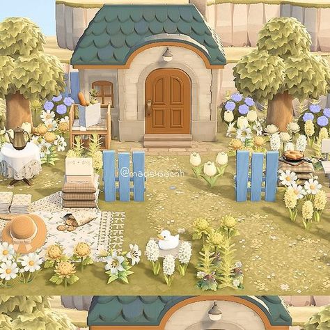 Mads on Instagram: "Happy Sunday 🤍🌼💙 My lovely Partners: @daley.crossing @bakers_crossing @erza.crossing @meggiecrossing 🏷: #acnh #acnhdesigns #acnhcommunity #acnhinspo #acnhidea #acnhpaths #animalcrossing #animalcrossingdesigns #animalcrossingnewhorizons #animalcrossingcommunity #nintendo #nintendoswitch #acnhgardencore #acnhcottagecore #acnhvillager #acnhbridge #acnhpresets #acnhpreset #acnhlightroompresets #acnhspring #acnhfall #acnhsummerpath #acnhtheme #acnhthemeinspo #acnhwaterfalls Acnh Bruce Yard, Acnh Cottagecore Yard Ideas, Acnh Whitney Yard, Acnh Tia Yard, Acnh Jeremiah, Acnh Villager Yard Ideas, Acnh Meadowcore, Acnh Yard Ideas, Acnh Spring