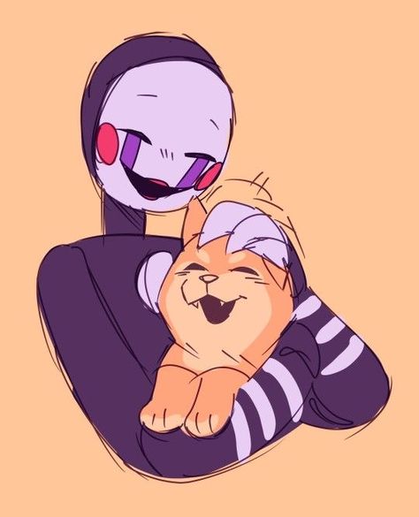 The Puppet Fnaf Fanart, Fnaf Puppet Fanart, Puppet Fnaf Fanart, Puppet Fanart, Fnaf Puppet, Marionette Fnaf, Fnaf Oc, Fnaf Fanart, Animatronic Fnaf