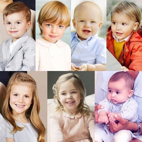 🇬🇧 Prince Oscar, Prince Nicolas, Prince Gabriel, Prince Alexander, Princess Estelle, Princess Leonore and Princess Adrienne of Sweden 🇩🇪… Swedish Royalty, Queen Silvia, Princess Estelle, Swedish Royals, King Queen, Sweden, Royalty, Alexander, Prince