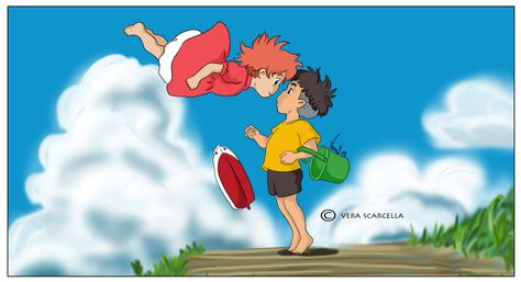 Ponyo Art Studio Ghibli, Ghibli Studios, Studio Ghibli Films, Personajes Studio Ghibli, Ghibli Artwork, Ghibli Studio, Studio Ghibli Movies, Studio Ghibli Art, Ghibli Movies