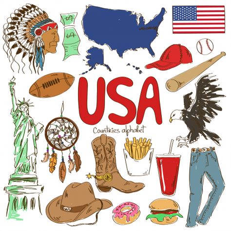 Cowboys, burgers, and baseball–true American culture! Help your child learn about the United States’ geography and culture with this free download. Not Usa Culture, Geography For Kids, Map Printable, Usa Country, Australia Map, Les Continents, World Geography, Japan Culture, American Culture