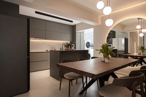 Keep it Minimal@ Bedok South - Space Factor Minimalistic Interior Design, Modern Scandinavian Kitchen, Modern Kitchen Open, Minimalist Homes, Minimalistic Interior, Interior Design Singapore, Bar Interior Design, Modern Minimalist Living Room, Dream Apartment Decor