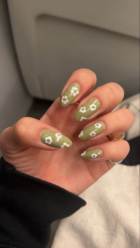 Matcha Nail Art, Matcha Nails, Flower Nail Design, Flower Nail Designs, 22nd Birthday, Flower Nail, Nails 2023, Nail Extensions, Nails Inspo