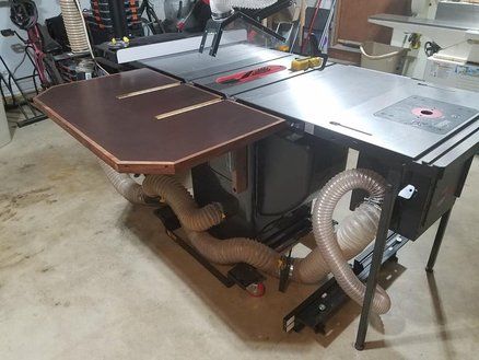 Folding Outfeed Table Portable Band Saw Table, Folding Outfeed Table, Table Saw Folding Outfeed Table, Table Saw Outfeed Table Folding, Box Joints Table Saw, Dewalt Portable Table Saw Outfeed Table, Tablesaw Outfeed Table, Sewing Machine Table Diy, Folding Shelf Bracket