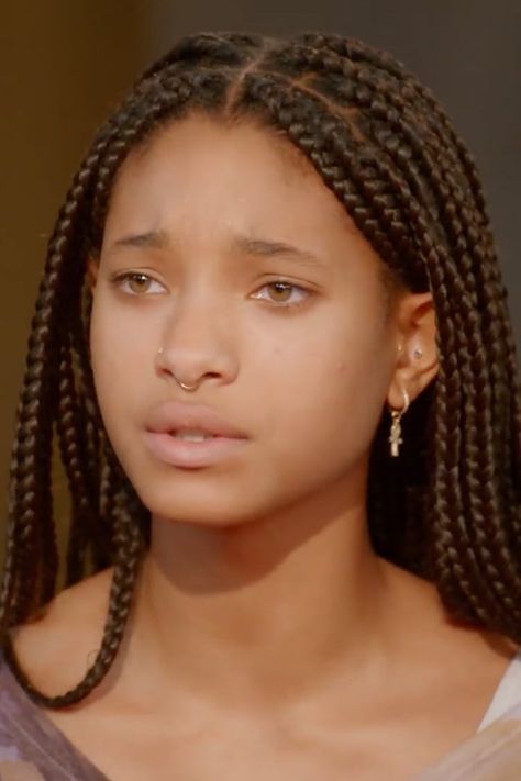 Willow Smith Septum, Willow Smith Box Braids, Willow Smith Piercing, Willow Smith Hairstyles, Willow Smith Braids, Willow Smith Face, Willow Smith Hair, Willow Smith Aesthetic, Red Table Talk