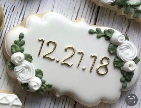 Wedding Date Cookies Decorated, Cute Wedding Cookies, Mr And Mrs Cookies Decorated, Wedding Sugar Cookie Designs, Iced Wedding Cookies, Fall Wedding Cookies Decorated, Wedding Day Cookies, Simple Wedding Cookies, Wedding Cookies Ideas