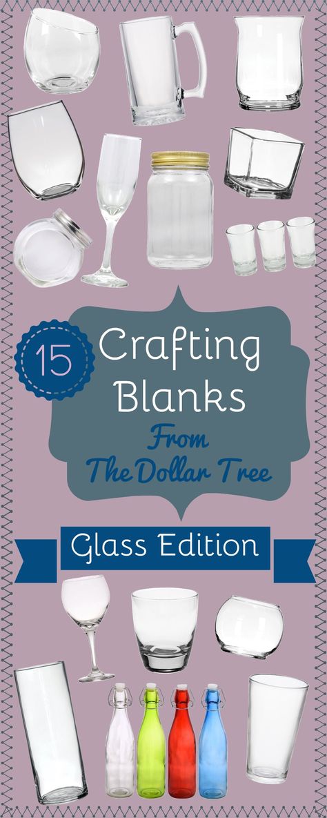 Crafting Blanks, Dollar Tree Cricut, Glass Crafts Diy, Diy Projects To Sell, Thrift Store Crafts, Sell Diy, Dollar Tree Diy Crafts, Crafts To Make And Sell, Diy Vase