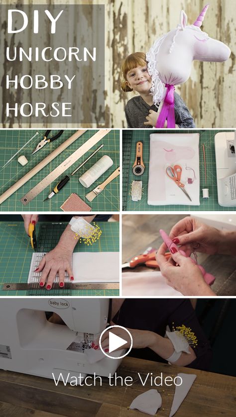 How to Make A Magical Fleece Unicorn - Our new lightweight, low-loft Fleece makes this nostalgic hobby-horse style toy come to life with little more than one yard of fabric, a wooden dowel, and some imagination. Spoonflower friend and DIY craft expert Lia Griffith stops by to share a video tutorial that carefully lays out all the steps for how to master this project, with the help of her cut-and-sew Unicorn Hobby Horse template available in our Marketplace. Unicorn Hobby Horse, Diy Projects For Couples, Horse Template, Holiday Party Themes, Stick Horses, Activities For Boys, Birthday Boys, Birthday Party Activities, Horse Diy