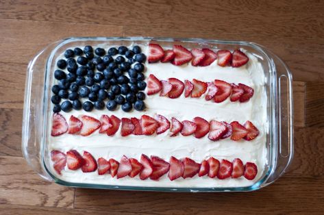 flag cake recipe, easy flag cake, fourth of july flag cake, white cake, fourth of july recipe, easy fourth of july recipe, food, cooking, taste arkansas Arkansas Recipes, Flag Cake Recipe, American Flag Cake, 4th July Food, Fourth Of July Cakes, Strawberry Pretzel Salad, Pretzel Salad, Strawberry Pretzel, Flag Cake