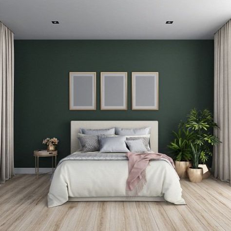 White Drapes Bedroom, Window Above Bed, Drapes Bedroom, Khaki Bedroom, Modern Vintage Bedrooms, Khaki Walls, Green Bedroom Walls, Light Green Walls, Natural Vibes