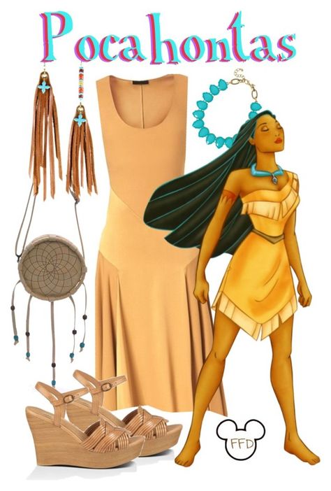 Pocahontas by fashion-from-disney on Polyvore featuring polyvore, fashion, style, Burberry, UGG Australia, Astali, Towne & Reese, Disney and clothing Pocahontas Disneybound, Pocahontas Outfit, Closet Cosplay, Disney Pocahontas, Disney Bounding, Character Inspired Outfits, Disney Inspired Outfits, Casual Cosplay, Disney Fashion