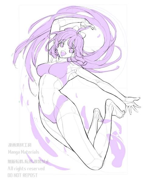 Genshin Oc Pose Reference, Sassy Anime Pose, Two Women Pose Reference Drawing, Dramatic Anime Poses, Floating Character Pose Reference, Art Base Pose Reference Female, Fluid Poses Drawing, Graceful Poses Reference Drawing, Anatomy Anime Pose