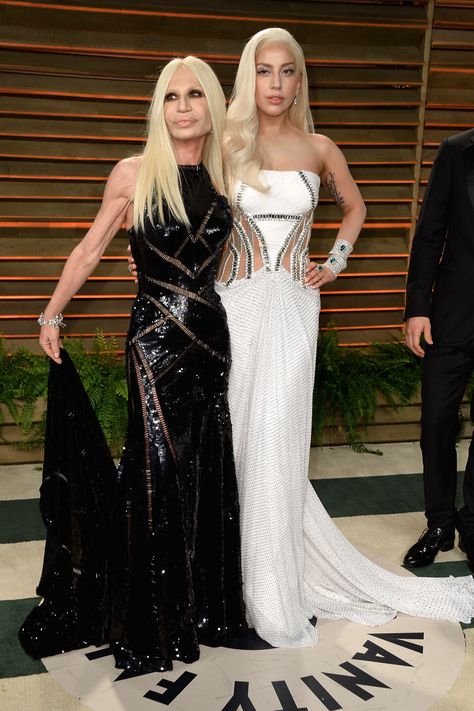 Ryan Murphy Just Ruined Your Lady-Gaga-as-Donatella-Versace Dreams Lady Gaga Donatella, Lady Gaga 2014, Versace Design, Oscars 2014, Graydon Carter, Lady Gaga Photos, Oscar Fashion, Versace Fashion, Donatella Versace