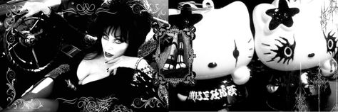 Black And White Emo Banner, Elvira Banner, Goth Banners Discord, Gothic Banner Gif, Goth Gif Banner, Gothic Discord Banner, Gothic Twitter Header, Cybergoth Header, Black N White Banner