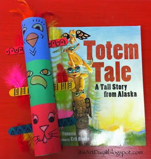 It is Art Day!: Colorful Totem Poles Color Art Projects, Totem Pole Craft, Art Projects For Toddlers, Projects For Toddlers, Native American Art Projects, Totem Pole Art, Colorful Art Projects, Native American Studies, Indigenous Education