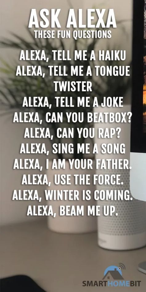 Funny things to ask / do with Alexa | Smart Home Automation Funny Things To Ask Alexa, Things To Ask Alexa, Funny Alexa Commands, Alexa Tricks, Alexa Smart Home, Alexa Commands, Amazon Alexa Skills, Ask Alexa, Things To Ask