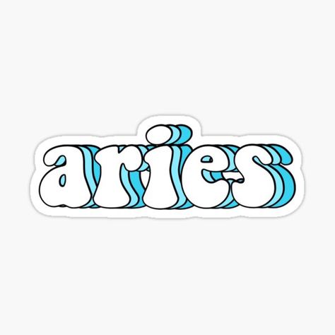 Zodiac Stickers Printable, Aries Sticker, Zodiac Stickers, Aries Aesthetic, Baby Blue Aesthetic, Redbubble Designs, My Wallpaper, Aries Zodiac, I Wallpaper