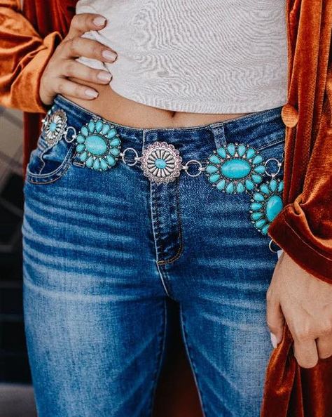 New arrivals are here! 🤩 https://the-twisted-chandelier.myshopify.com/collections/new-arrivals Ranchy Outfits, Concho Belt Outfit, Belt Outfit, Turquoise Belt, Western Store, Concho Belt, Vintage Turquoise, Western Dresses, Western Outfits