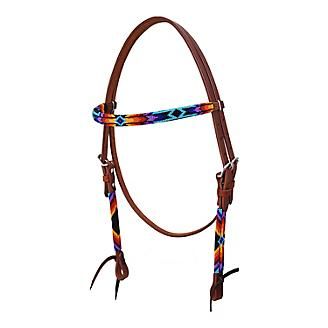 Circle Y Wrap Bead Browband Headstall - Statelinetack.com Beaded Browband, Western Headstall, Wither Strap, Tack Store, Rope Halter, Barrel Saddle, Western Horse Tack, Stand Neck, Spur Straps