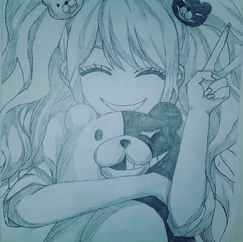 Junko Enoshima - Danganronpa  #junko #danganronpa #drawing Junko Enoshima Drawing, Danganronpa Drawings, Danganronpa Junko, Junko Enoshima, Chibi Drawings, Anime Drawing, Drawing Inspo, Danganronpa, Anime Drawings