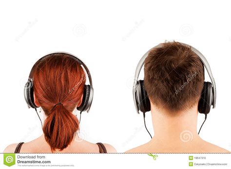 Headphone Reference Around Neck, Wearing Headphones Reference, Person With Headphones Reference, People Sharing Headphones, Headphone Sketch, Man Listening To Music Headphones, Wearing Headphone, Wearing Headphones, Headphones