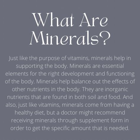 Vitamins and minerals are essential in small amounts in order for the body to function properly and stay healthy. The majority are able to consume the necessary nutrients just by having a regular intake of a healthy diet. Eat Smart, Healthy Mind, Health Facts, Vitamins And Minerals, Healthy Diet, Health And Nutrition, How To Stay Healthy, Social Media Post, Vitamins