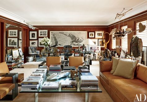 Ralph Lauren Interiors, New York Penthouse, Wrought Iron Chairs, Brooklyn Brownstone, New York Homes, Madison Avenue, A Living Room, Ralph Lauren Home, Home Office Design