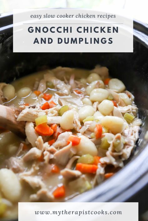 Chicken And Dumplings Using Gnocchi, Crockpot Chicken And Gnocchi Dumplings, Gnocchi Slow Cooker Recipes, Chicken And Dumplings With Gnocchi, Crockpot Chicken And Gnocchi, Gnocchi Crockpot Recipes, Crockpot Gnocchi, Chicken And Dumplings Slow Cooker, Frozen Gnocchi