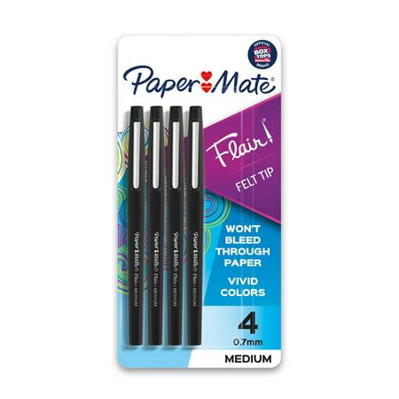 Boost your writing fun-factor with Paper Mate Flair Felt Tip Pens! With a rainbow of vivid colors to choose from and smear-resistant ink that wont bleed through the page, Flair pens make writing a blast. The medium point (0.7mm) writes in deep, black lines so your self-expression makes a major statement. The best part of all? Everything you can create whether youre taking notes, drawing, doodling, or doing anything else that inspires you. With Flair Pens, theres no limit to your fun. Size: 4-Pac Graduation Party Guest Book, Papermate Flair Pens, Notes Drawing, Expressive Lines, Paper Mate Pens, Paper Mate Flair, Felt Tip Pens, Black Pens, Flair Pens