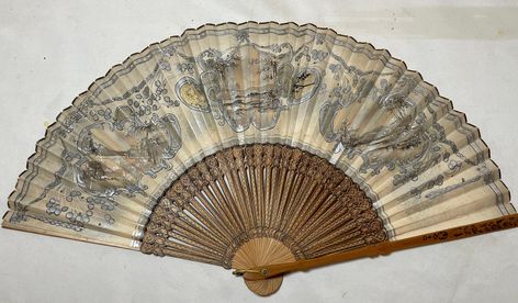 Up for sale is a very nice causality antique handmade French hand fan. It is completely painted by hand out of a lace that is inset into paper. It's done with elaborate detailing and painted along the wooden arms as well. The piece has normal ware and is in good condition measuring 15 inches long by 8 1/4 inches when open. Magpie Hoard, Vintage French Aesthetic, Vintage Wishlist, Drawing Refrences, French Aesthetic, Antique Fans, Summer Wines, Hand Fans, Hand Held Fan